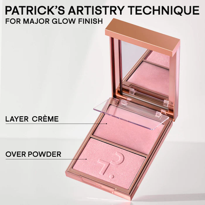 PATRICK TA Major Glow Creme & Powder Light Reflecting Translucent Highlighter Duo - Baby - Image 4